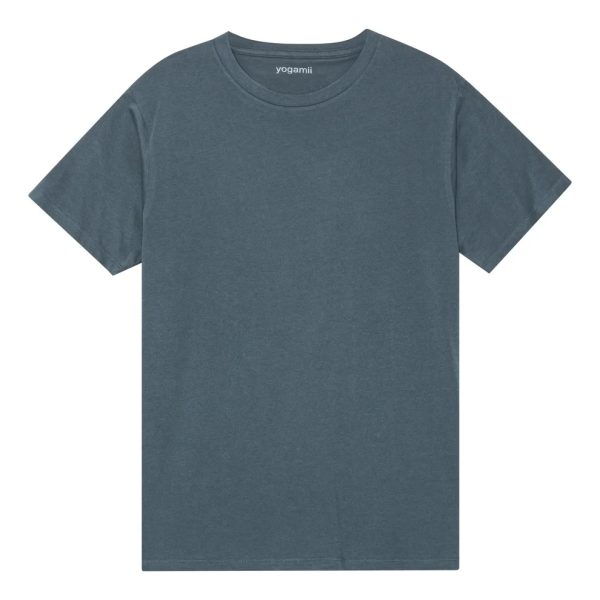 Lífrænn unisex stuttermabolur úr lífænni bómull. Blár
